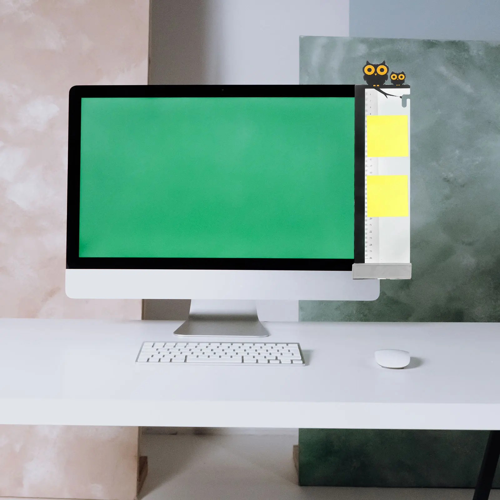 

2Pcs Computer Monitor Side Panels Acrylic Display Boards Multifunction Memo Pads Sticky Message Boards Left Cat Right Cat