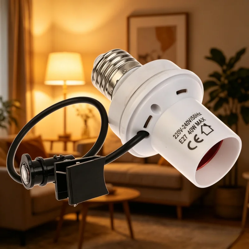 Adjustable E27 Light Socket Holder 220-240V Lampholder with Screw Terminals LED Filament Corn Bulb Ceiling Pendant Conversion
