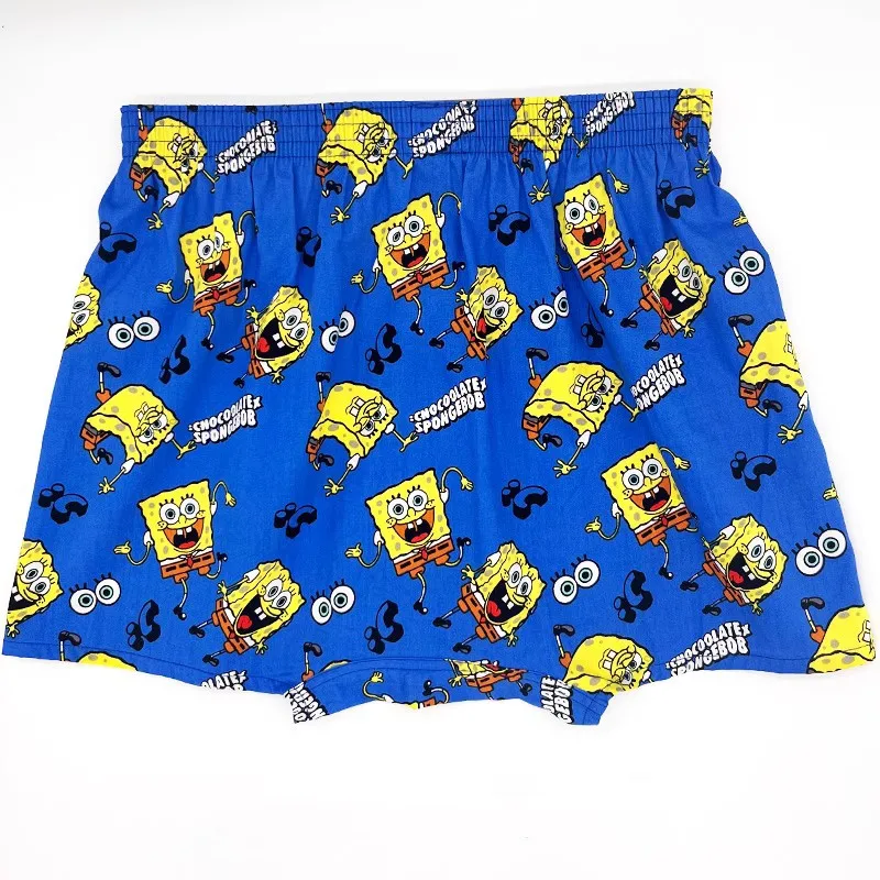 Desenhos animados algodão salão underwear dos homens, shorts confortáveis, calças soltas, roupa interior tecida, fundo do sono, unisex