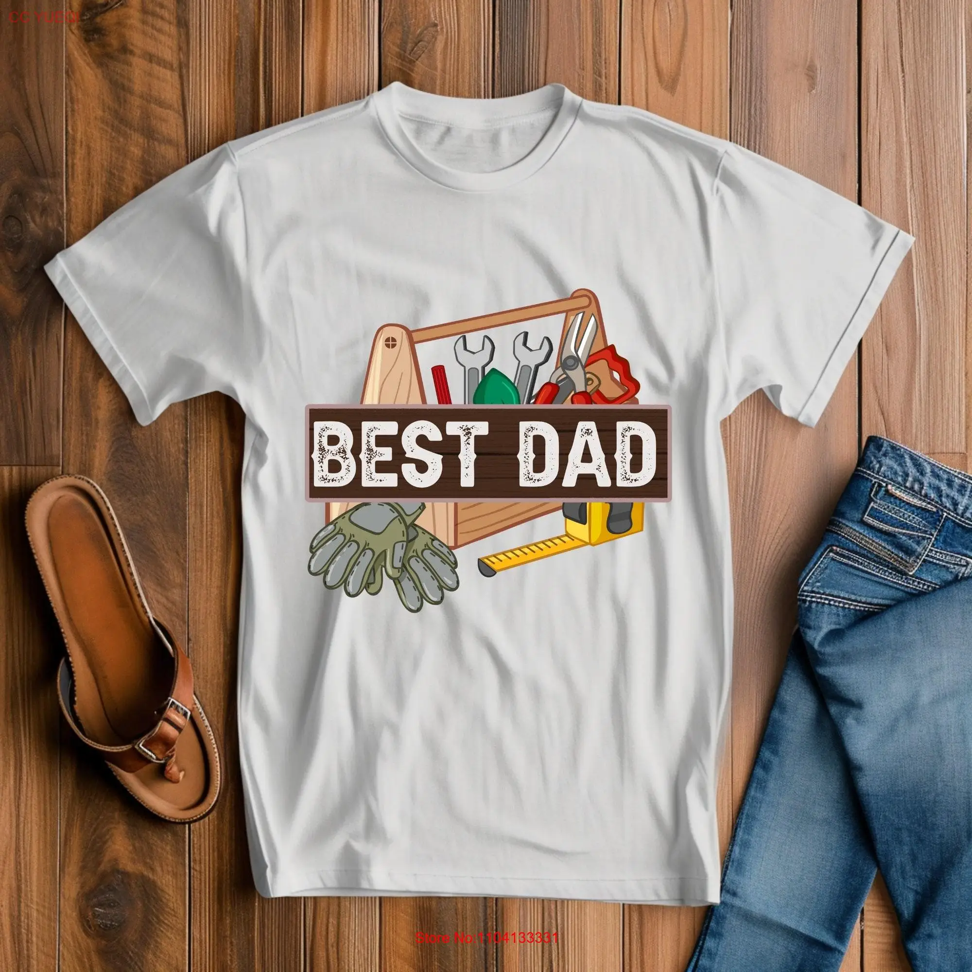 Best Dad New T Shirt Daddy Father's Day for Him Present Toolbox long or short sleeves