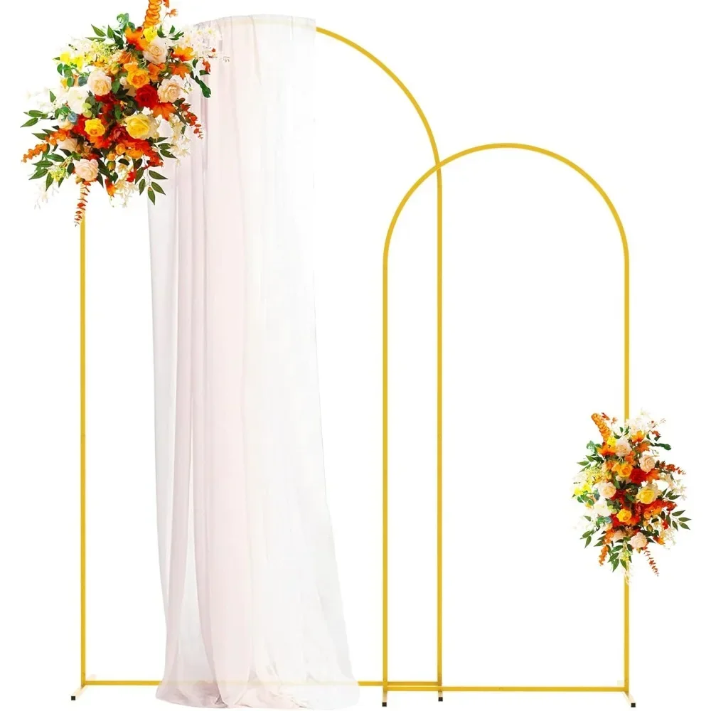 

Wedding Arch, Metal Backdrop Stand Gold Stand Set of 2 (7.2FT/6FT) , Wedding Arch