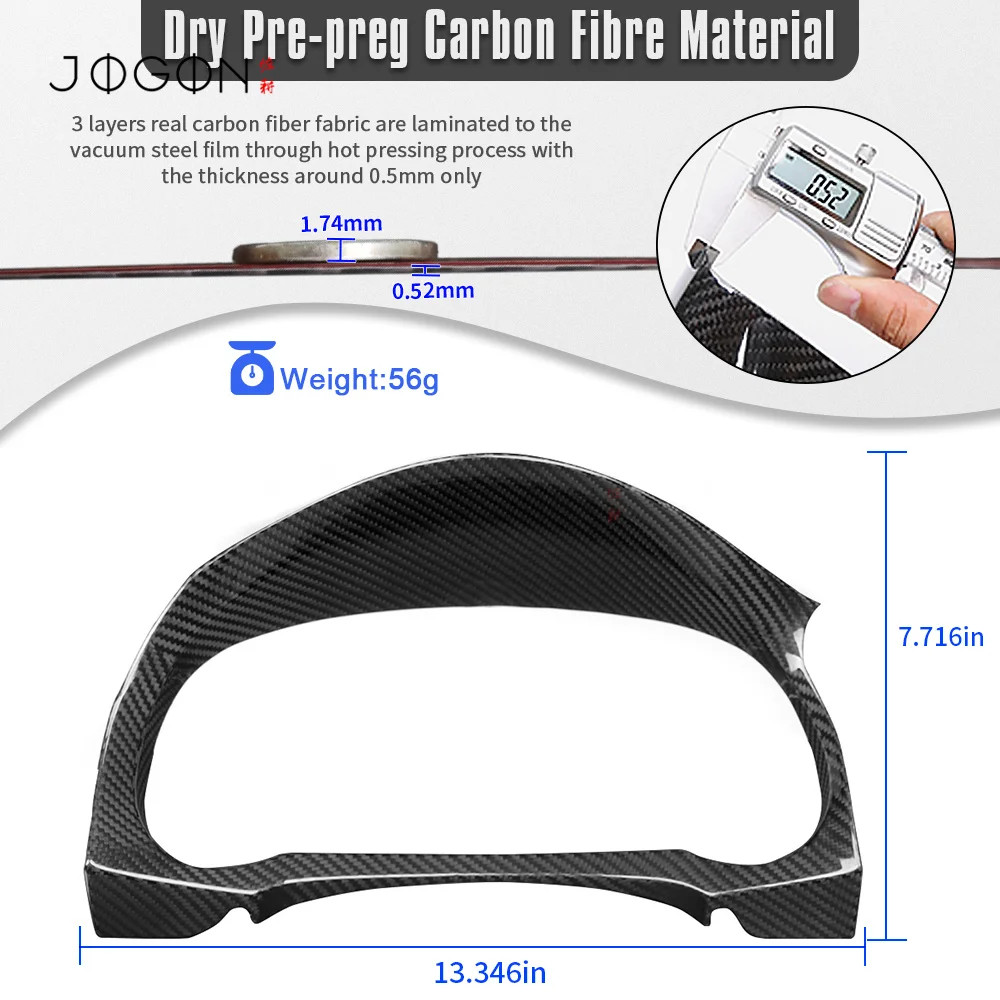 For Lexus IS350 IS500 F Sport 2021+ Real Carbon Fiber Instrument Odometer Cluster Covers Interior Accessories