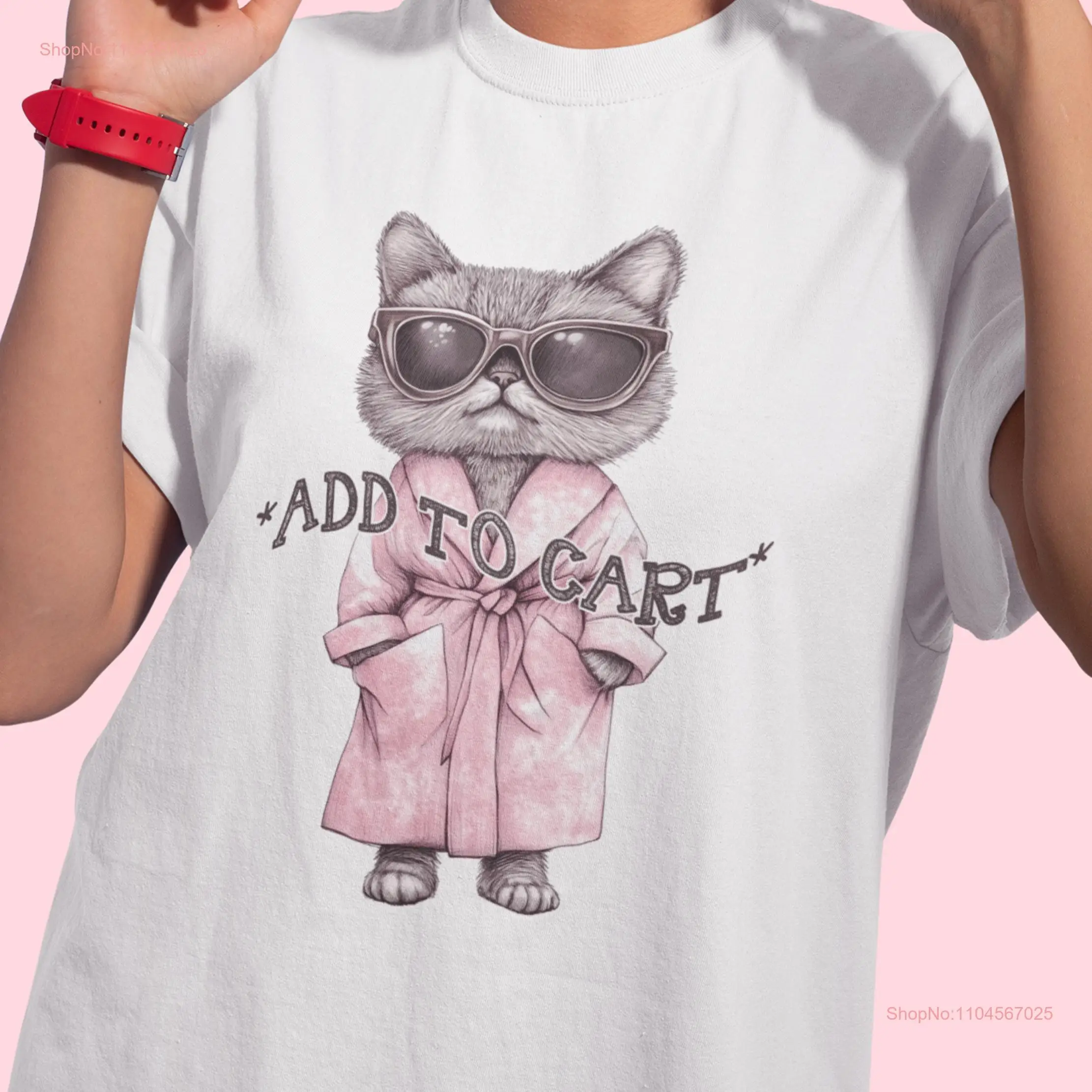 Adicionar ao carrinho Cat T Shirt Alt Clothing mangas compridas ou curtas