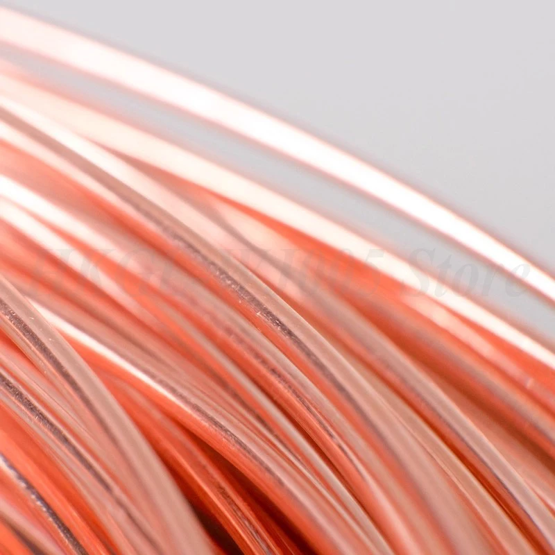 Dia 0.2-5mm Bare Copper Wire Pure Copper Wire T2 Copper Coil Conductive Copper Wire 1/5/10 Meters; 1 Kilogram