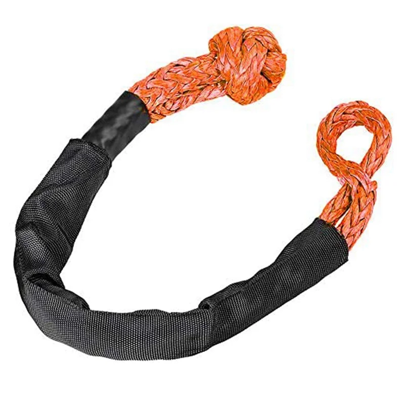 

R4-2Pcs 1/2 дюйма X 22-дюймовый автомобильный мягкий трос с скобой Буксировочный трос Внедорожная лебедка Шкив Кабельный крюк для внедорожного восстановления ATV UTV