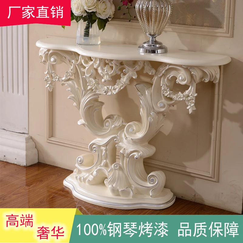 

European style entrance table, French style villa, rural entrance table, entrance end view table, wall side cabinet, semi