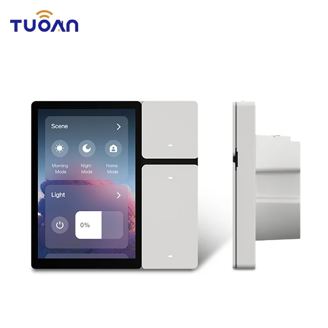 2025 TUYA 3.5-inch Touch Screen Multifunction House Automation Zigbee Smart Control Panel with IR Remote Control