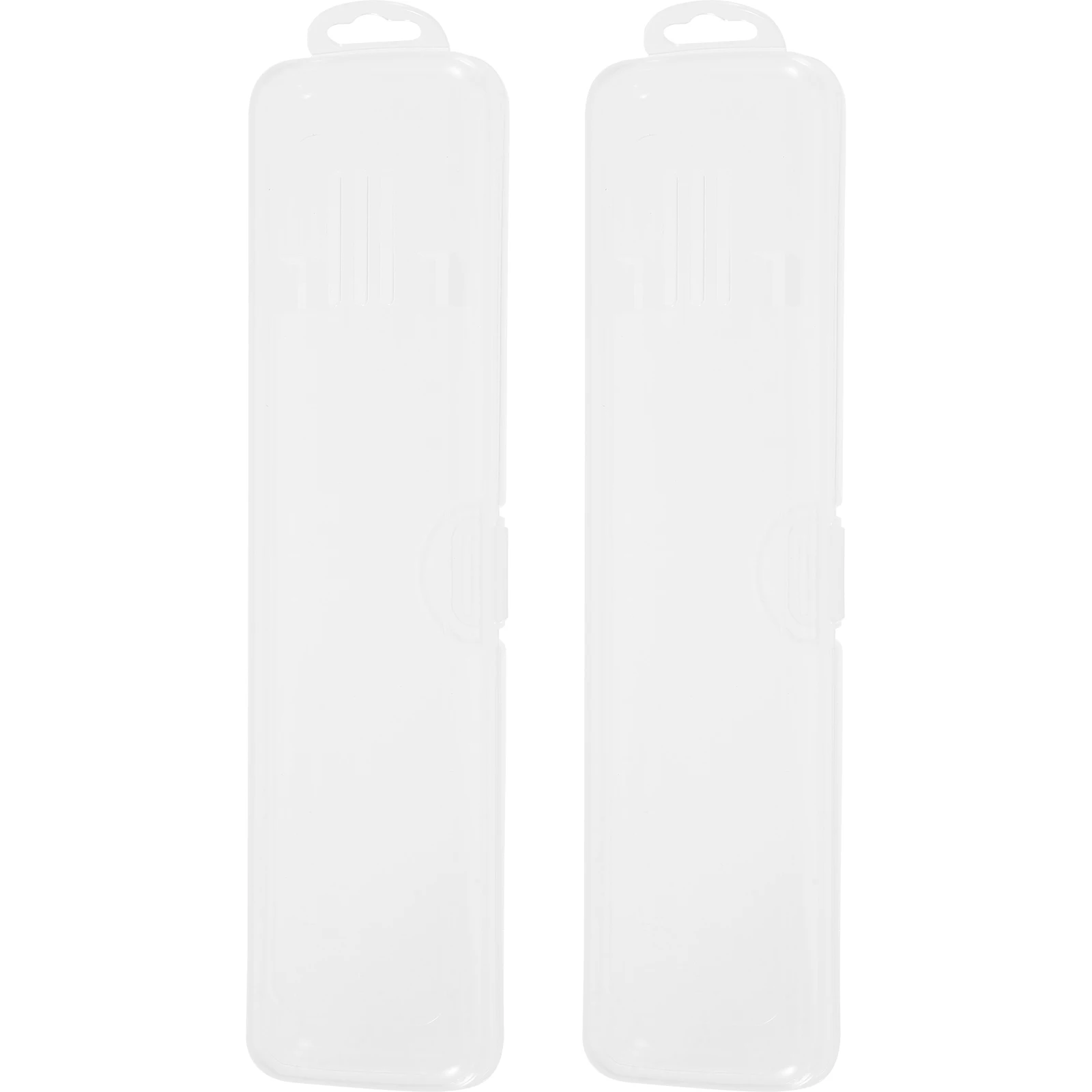 

2pcs Toothbrush Travel Containers Portable Plastic Protector Case for Toothpaste Storage Home Camping Business Trip