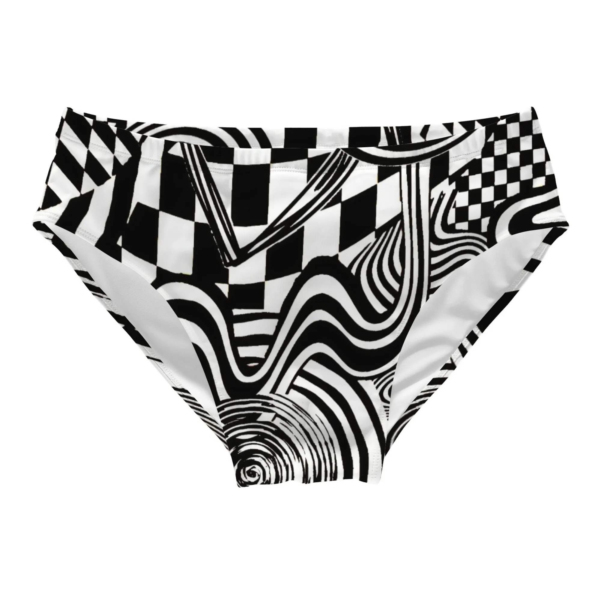 Optical Illusion Swim Trunks Quick-drying Breathable Non-slip Men's Triangle Trunks Water Sport Surfing Fitness Fashion Swimwear