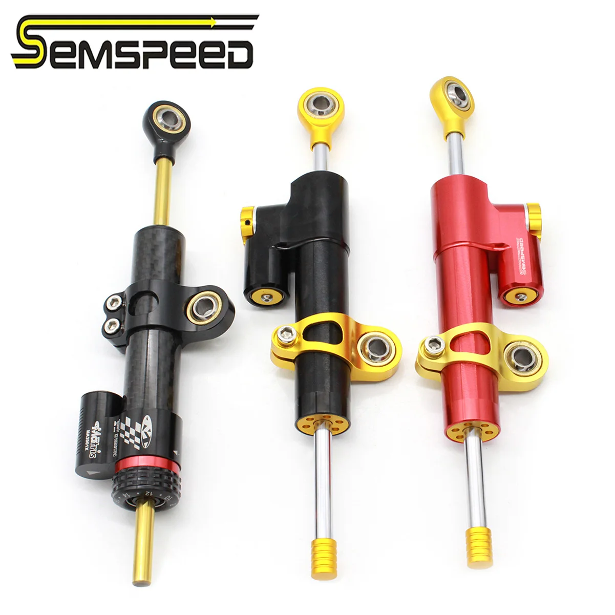 Semspeed Universal Steering Damper Stabilizer without Bracket Shock Absorber Directional Damper Mount Motorcycle Accessories