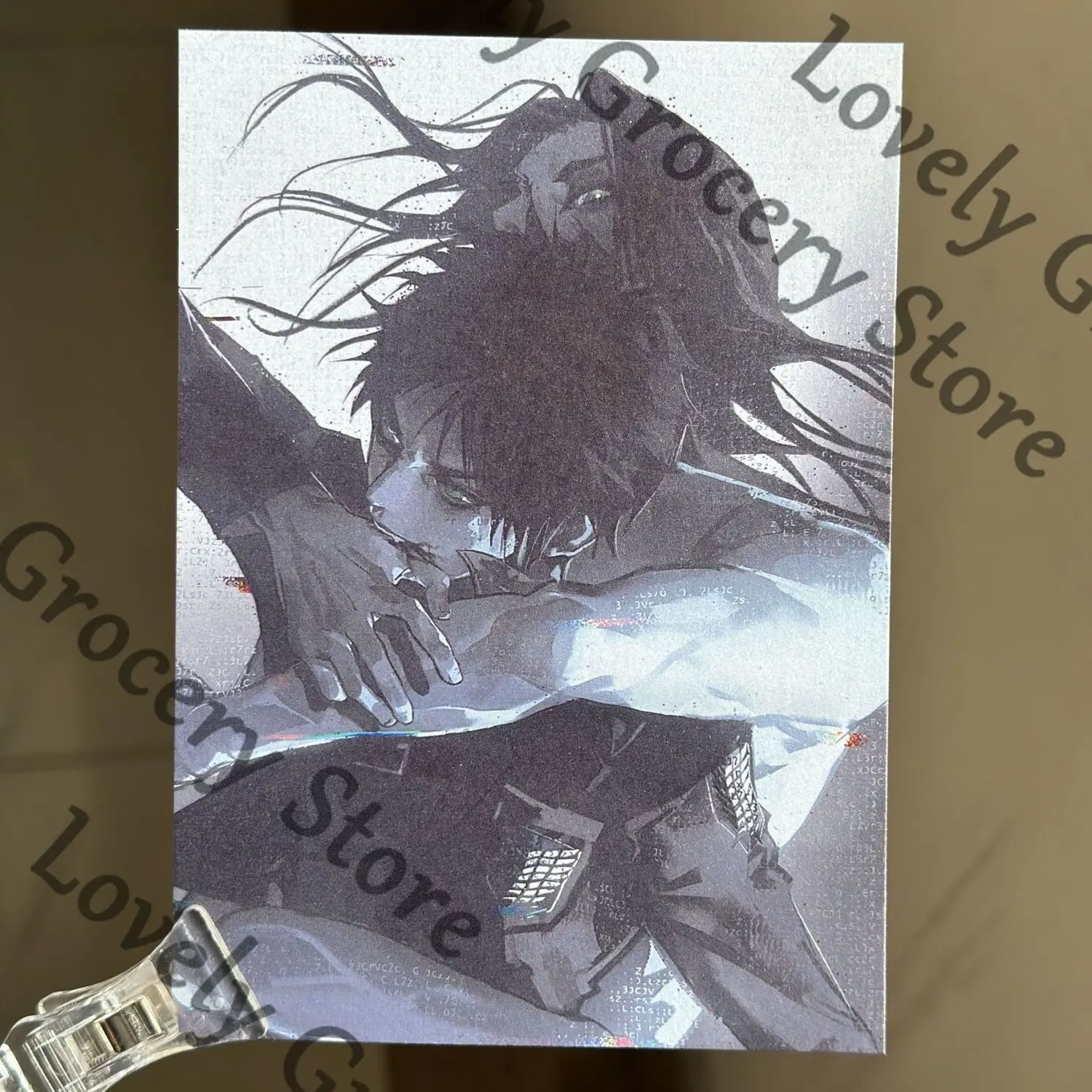 anime-shingeki-no-kyojin-eren-jaeger-ataque-em-tita-cosplay-menor-calorias-cracha-cartao-postal-em-pe-cartao-de-sinal-papel-colorido