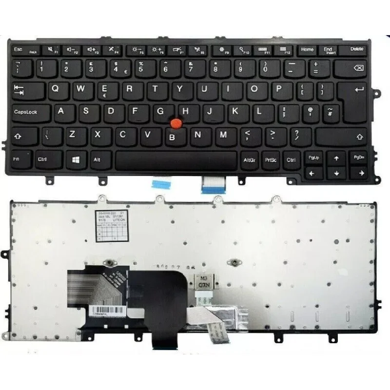 

Клавиатура для Lenovo Thinkpad X240 X250 04Y0929, черная, с трекпойнтами, раскладка UK