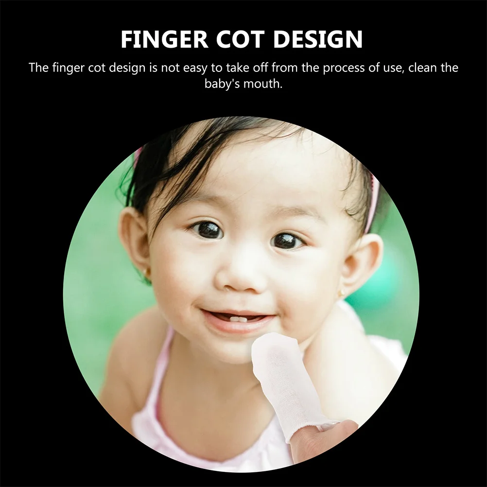 

30Pcs Oral Cleaner Gauze Toothbrush Baby Mouth Cleaner Ergonomic Design Safe Convenient Teeth Gums Tongue Cleaning