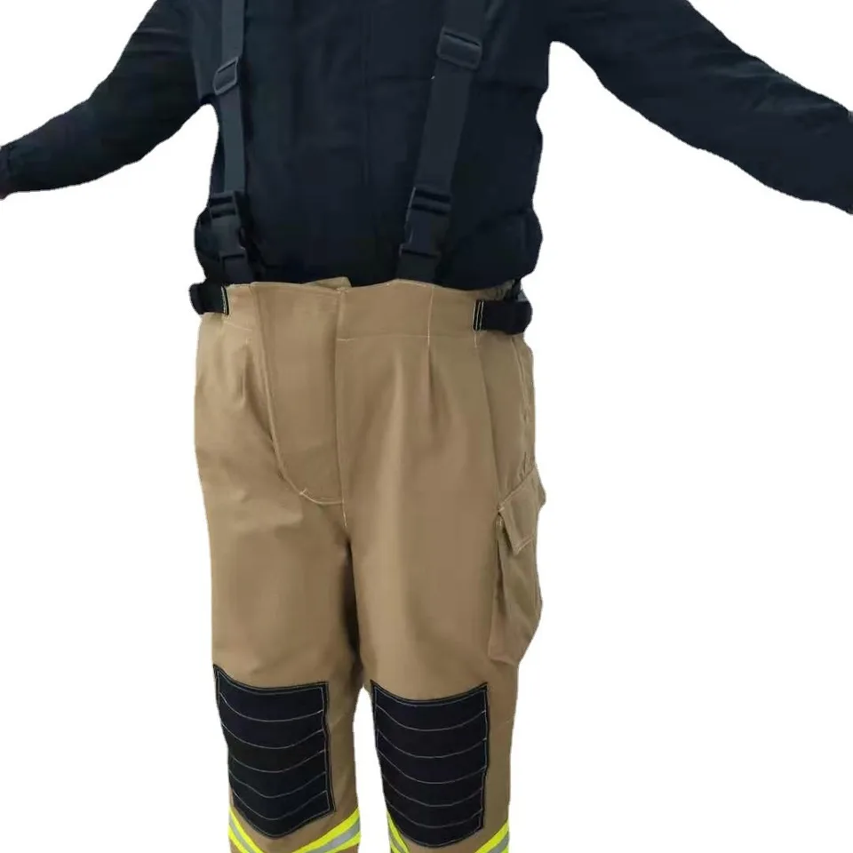 Traje de Bombero Talla XL en Caqui, Versión de Exportación, Tela de Aramida 3