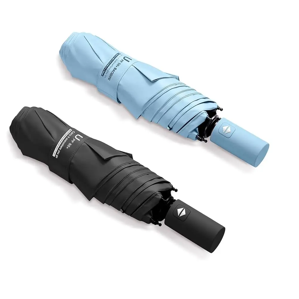 

Компактный зонт для путешествий с защитой от ультрафиолета, от дождя и солнца, UPF 50+, ветроустойчивый, портативный, 42 дюйма, для женщин и мужчин