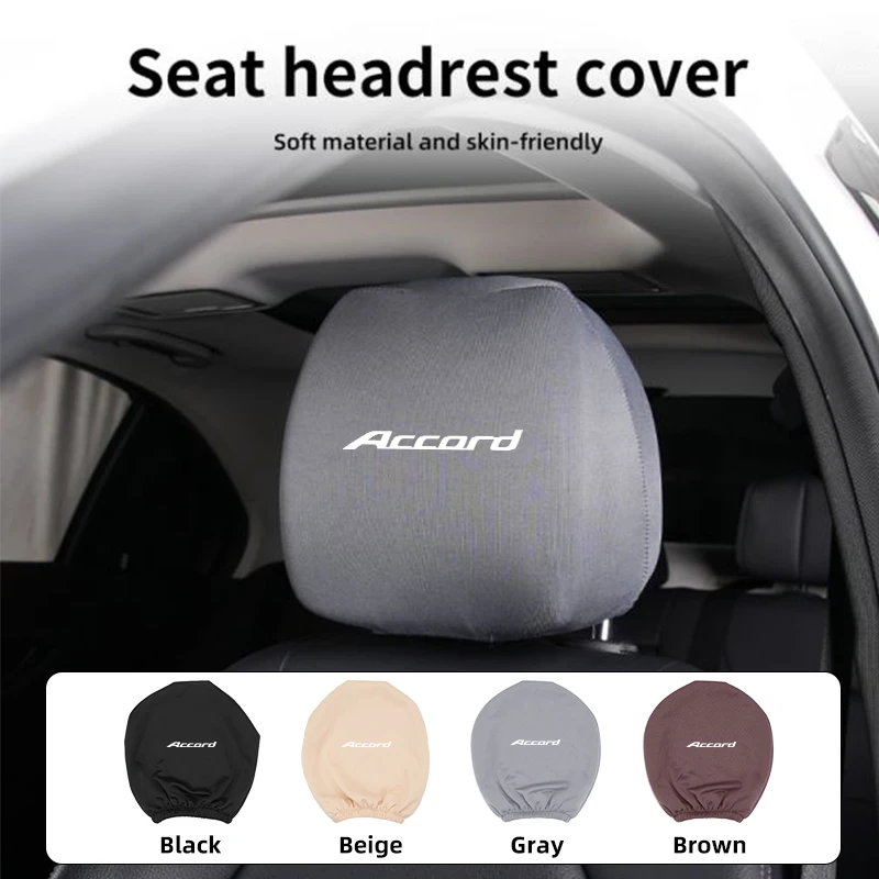Car Seat Headrest Cover Cotton Dustproof Protector Cover Headrest Decoration Accessories For Honda Civic Fit Jazz CRV HRV Legend
