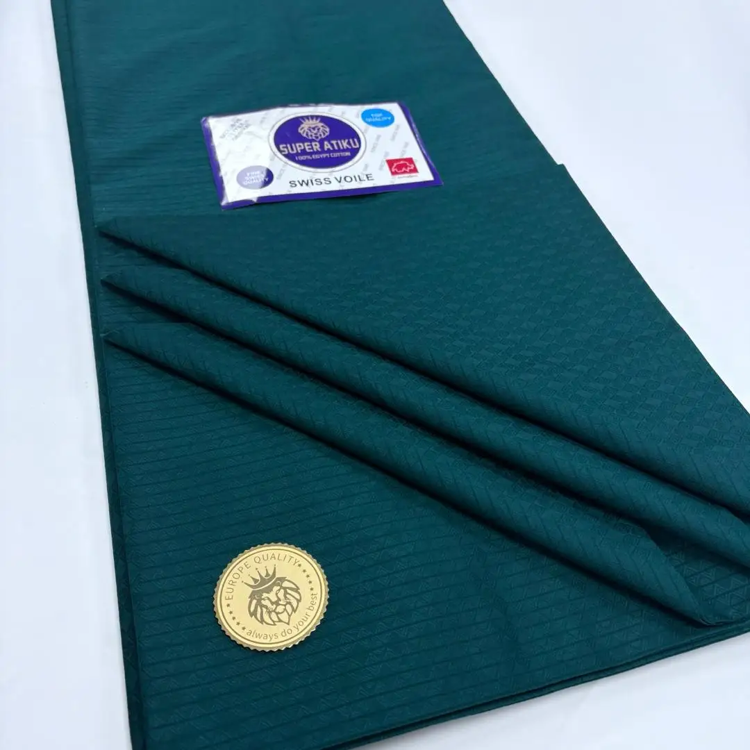 5 ياردة مادة Atiku مع شريط 100% قطن جودة عالية لينة الأفريقي Atiku النسيج السويسري الفوال القطن للرجال القماش M13-1