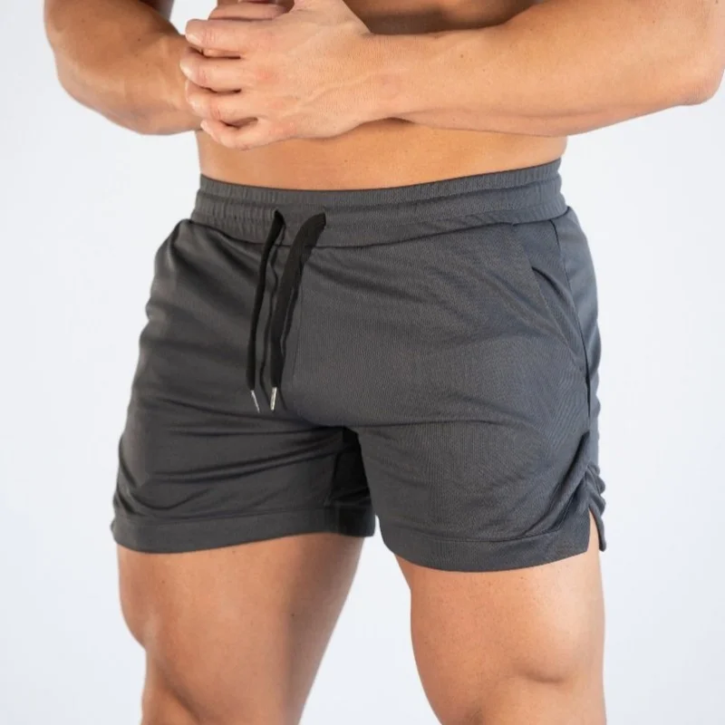Summer thin mesh sports shorts men's breathable trend muscle fitness training three point pants running casual sports shorts image 5