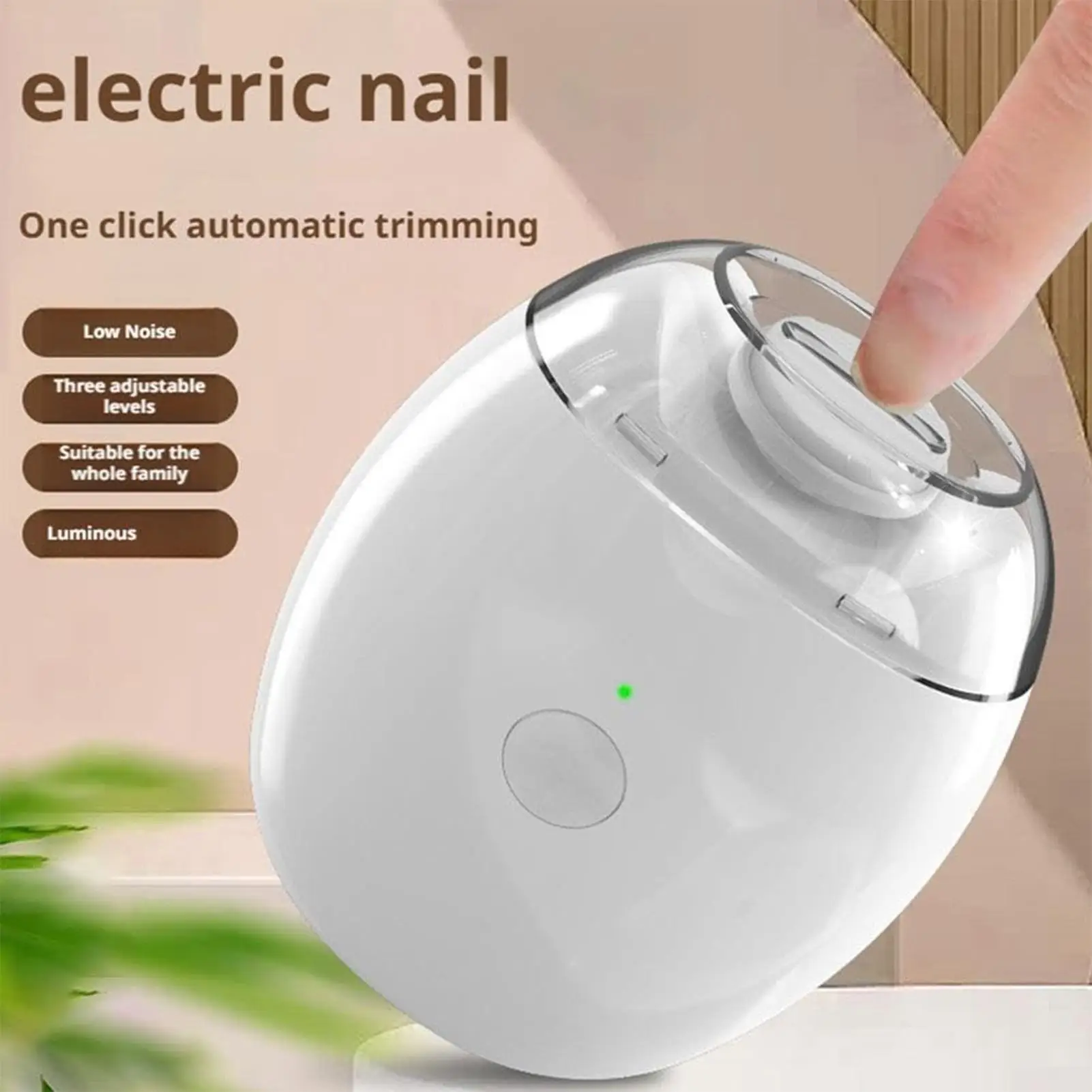 

3 Speeds Electric Nail Clippers Manicure Anti-Splash Nail Trimmer For Baby Finger Toe Scissors Pedicure Thick Nails Cutter Tools