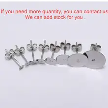 Gold Steel Earring Posts for DIY Jewelry #4