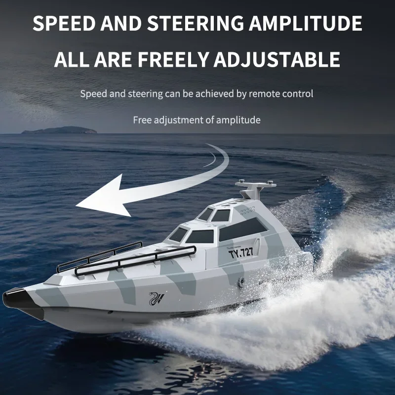 TY727 - 2.4GHz RC Turbojet Pump High-Speed Remote Control Jet Boat with Low Battery Alarm Function - Adult & Children Toy Gift