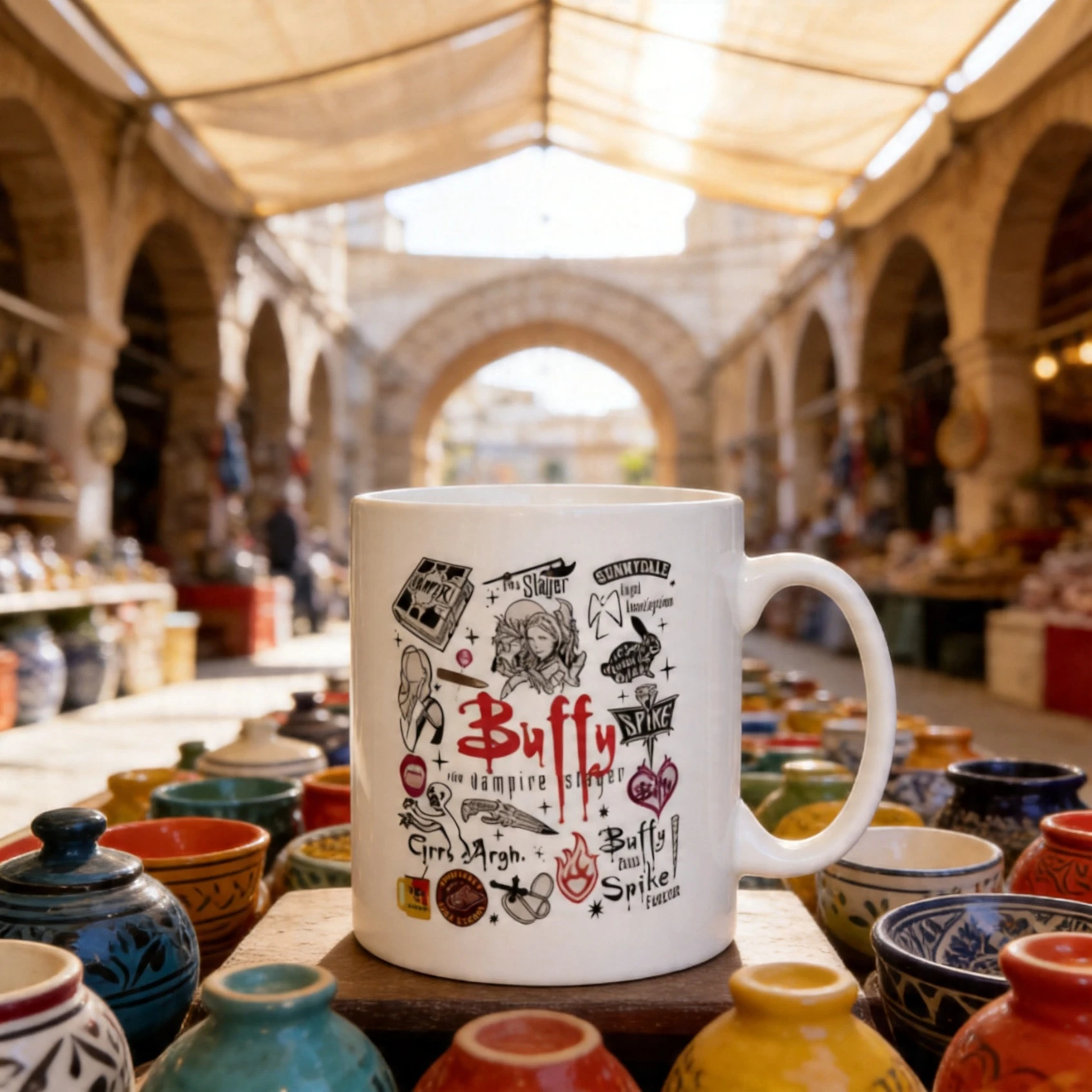 Funny Cup Buffy the Vampire Slayer 11oz Ceramic Mug Cup for Tea Cups Cute Mugs Original Breakfast Cups of Coffee Drinkware Beer