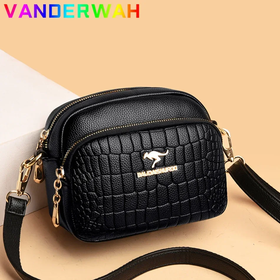 

Women's Small Stone pattern Crossbody Bags 2024 Summer Fashion Designer Shoulder Purses and Handbags Soft Leather Messenger Sac