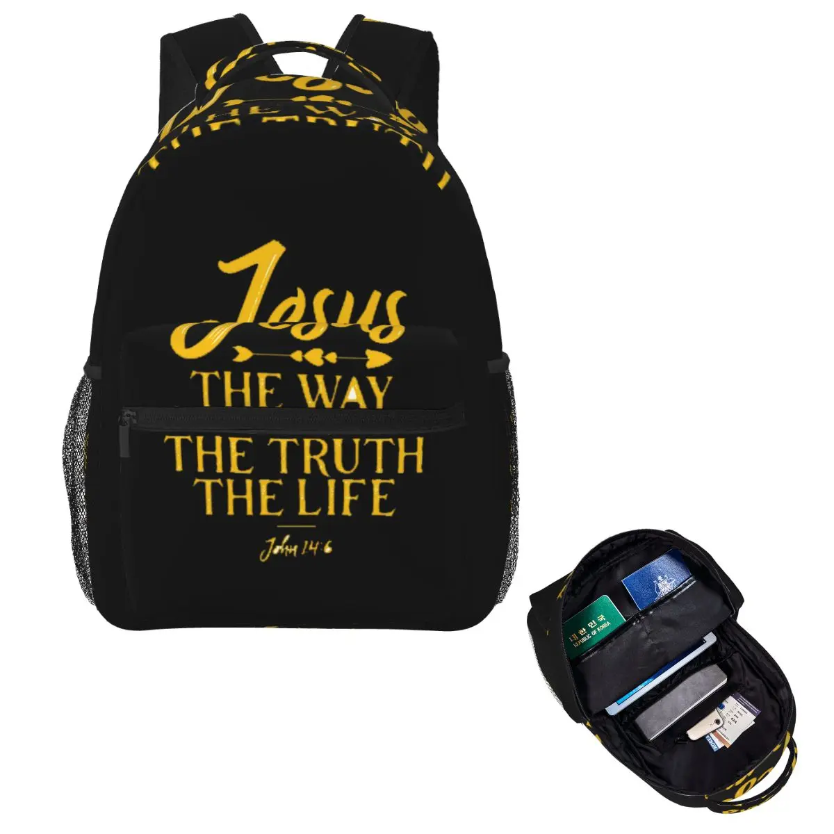 

John 14 6 Jesus The Way Truth And Life Backpack Hot Sale Daypack Large Capacity Children BookBag School Bag Shoulder Bags