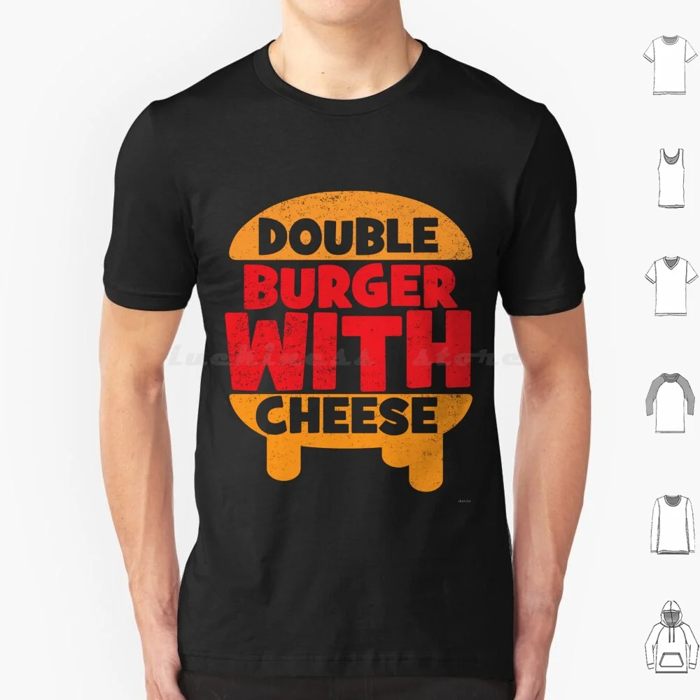 تي شيرت Double Burger W / Cheese مقاس 6xl قطن رائع تي شيرت Double Burger Cheese Lupe Fiasco