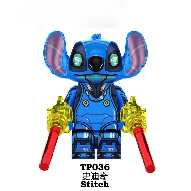Disney Stitch & Angel Building Block Figures TP1005, Including Stitch, Angel, Collectible Toy Models for Fans