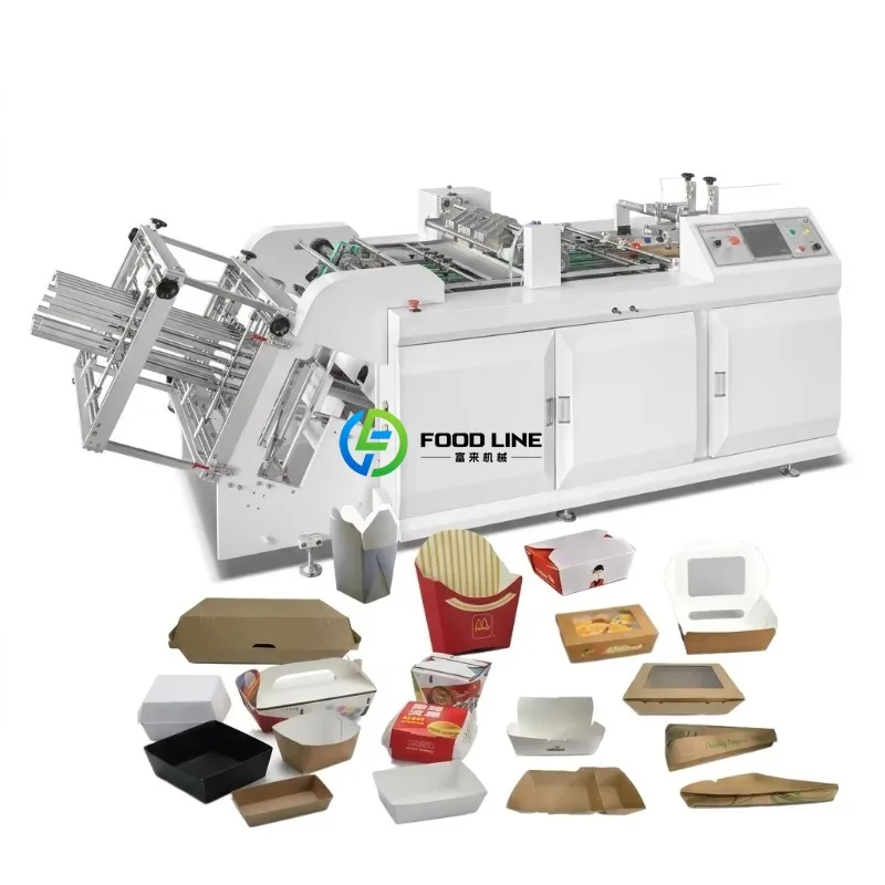 High Output Automatic Burger Carton Assembly Machine Efficient Mass Production Burger Box Manufacturing Equipment