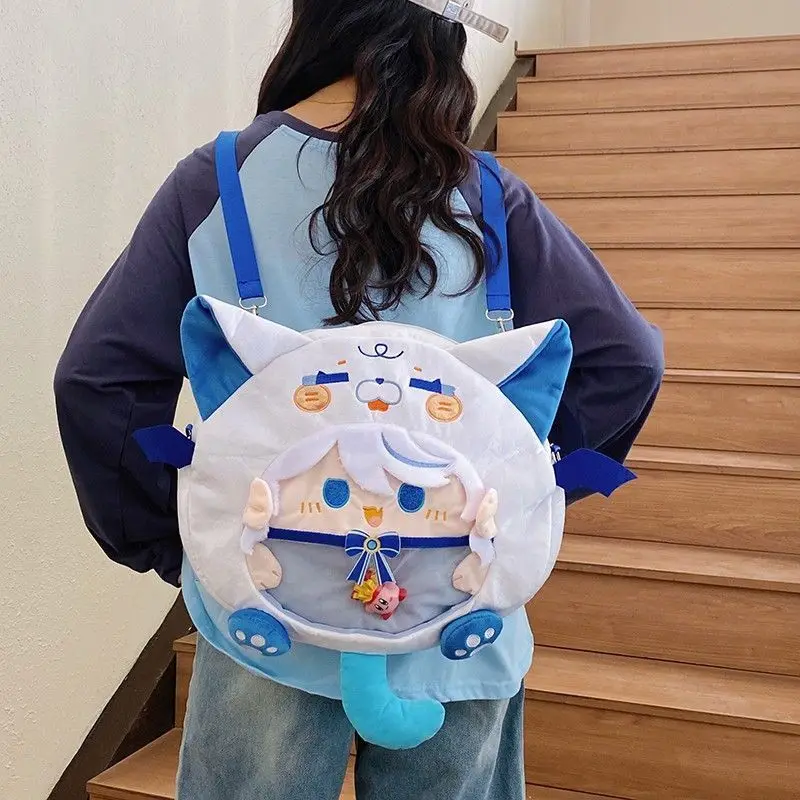 Genshin Impact Merchandise 2D Pain Funina Tighnari Xiangling Plush Backpack Single/Double Shoulder Crossbody Bag Birthday Gift