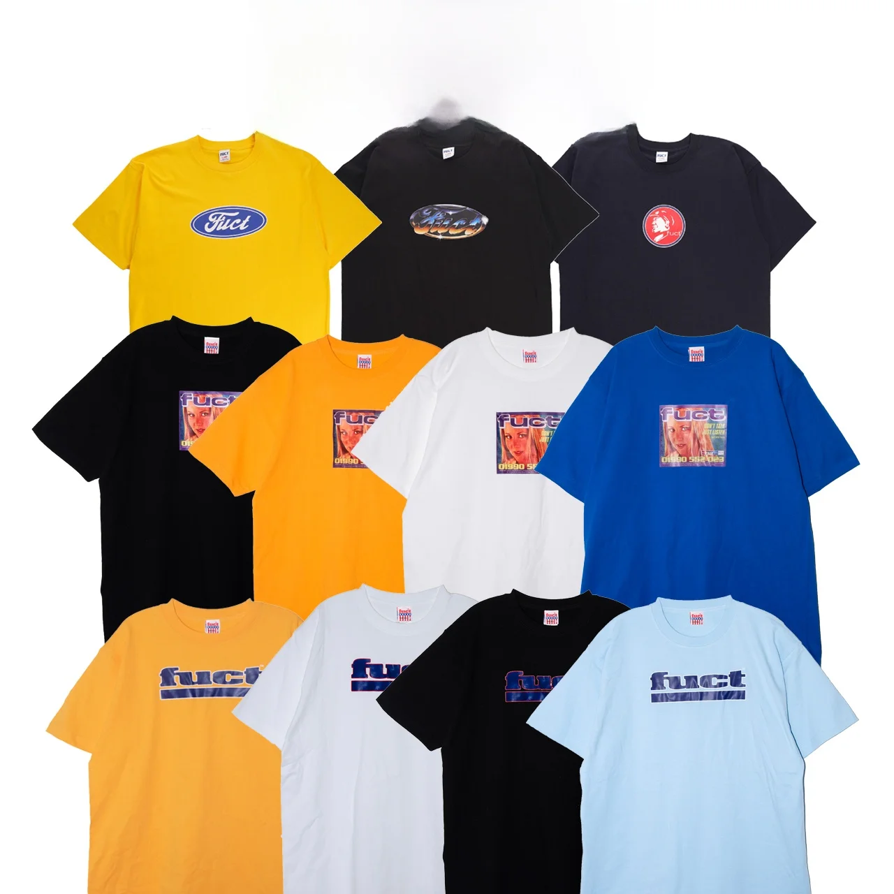 

Футболка FUCT из чистого хлопка свободного кроя в стиле скейтбординг и хип-хоп, с круглым вырезом, коротким рукавом, молодежная, модная, повседневная.