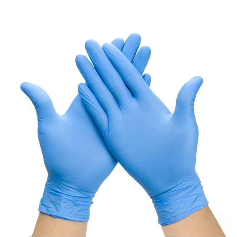 10 pces luvas de látex descartáveis exame livre de pó luva sanitária bbq nitrilo luva sintética guantes de nitrilo