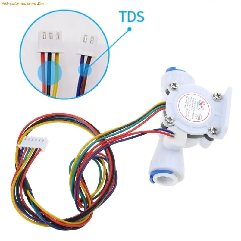 203F DN10 G3/8 Hall Effect Liquid Temperature Water Switch- Control DC5-24V Flowmeter Fluidmeter Counter