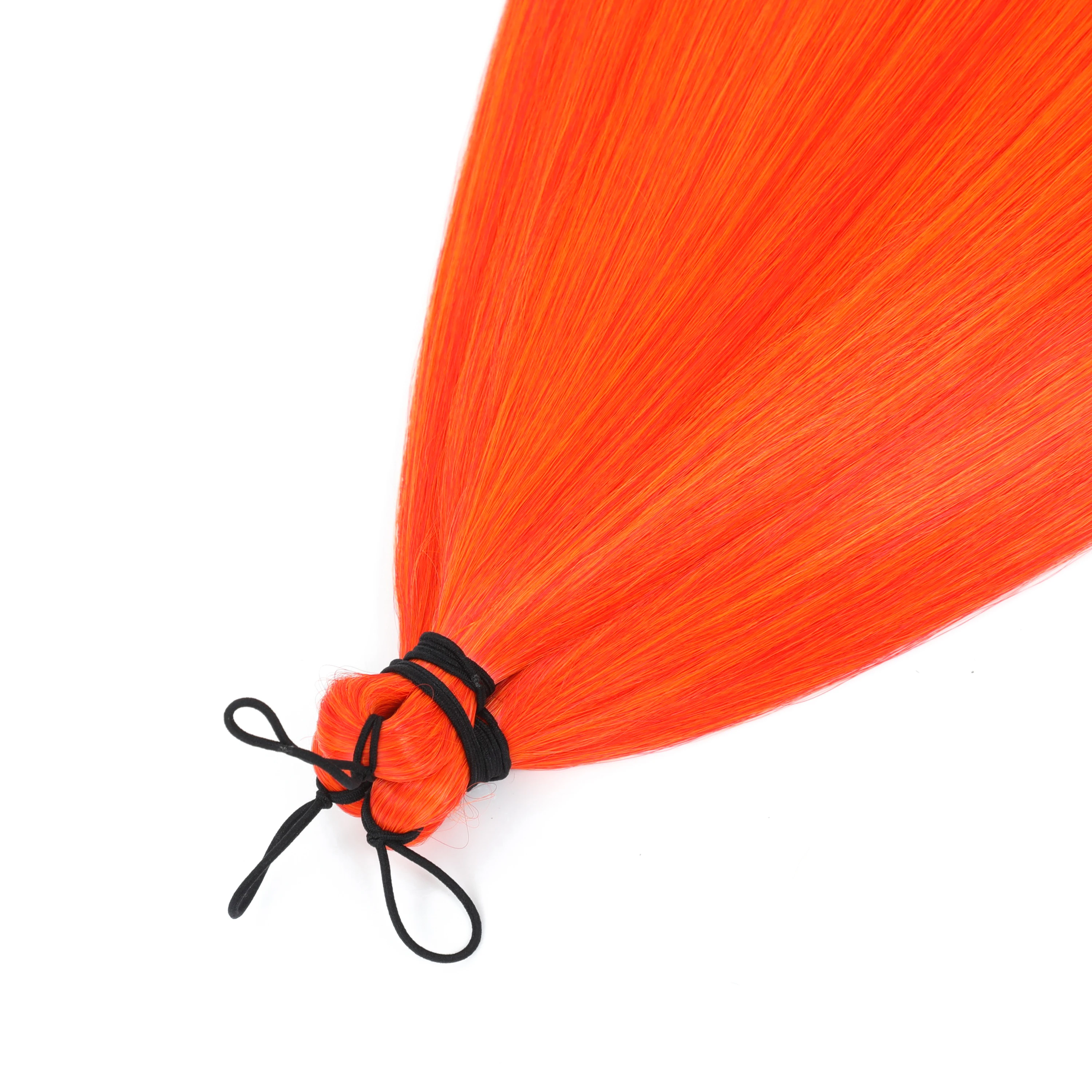 28 "300 جرام الوردي مستقيم الكروشيه الشعر حزم جدائل شعر صناعية ذيل حصان الشعر الملونة الأزرق شقراء لينة الكروشيه وصلات شعر #3