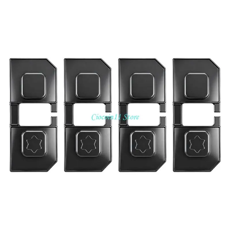 Y1UB Car Door Limiter Dust Cover Set, 4 Black Flexible PU Pieces with a Contoured Profile and Straightforward Placement without