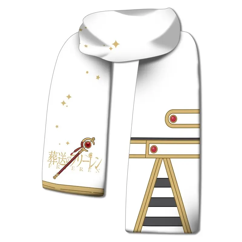 New Frieren: Beyond Journey's End أنيمي الكرتون نمط مطبوعة وشاح دافئ لطيف للفتيات الباردة واقية الرقبة دفئا هدية المهرجان #3