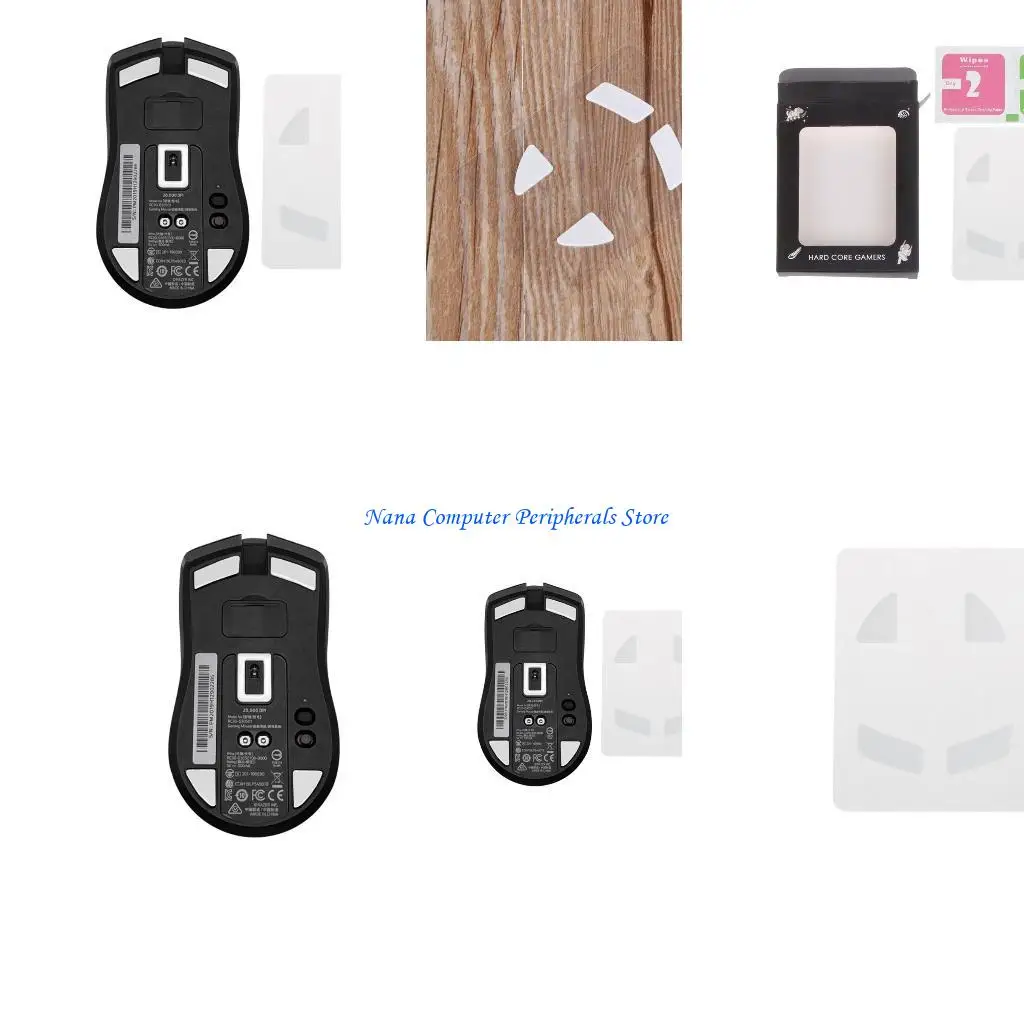 f68c 1set 0.8mmガラスマウスフィートスケートマウスステッカーパッドバイパー究極