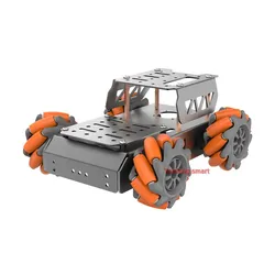 4WD Mecanum Wheel Chassis with TT Motor Aluminum Alloy Frame Smart Car for Arduino Robot DIY Kit for Raspberry Pi Robot Car