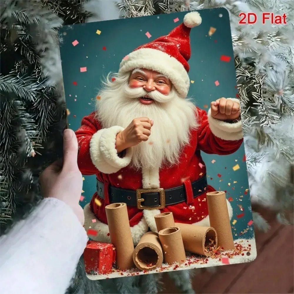 

Christmas Santa Claus Decorations, Red Gold Ornaments for Holiday Home Decor
