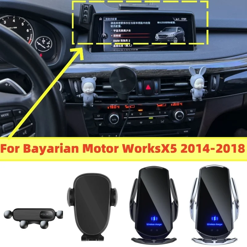 Custom Precision Fit Phone Holder Base for BMW X5 F15 2014-2018, 10.3