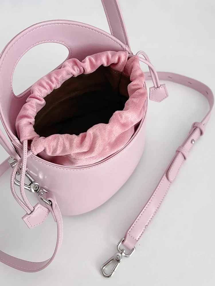 

Fashion Cute Simple Bucket Bag Genuine Leather Women Bag\Handbag Real Leather Lady Shoulder Crossbody Commuting Bag 2024 New