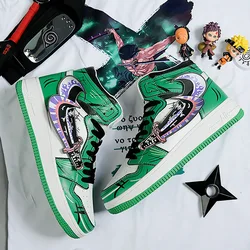 One Piece Board Shoes Anime Roronoa Zoro Sport Shoes Men High-Top Basket Shoes Sandai Kitetsu Tennis Shoes Casual Sneakers