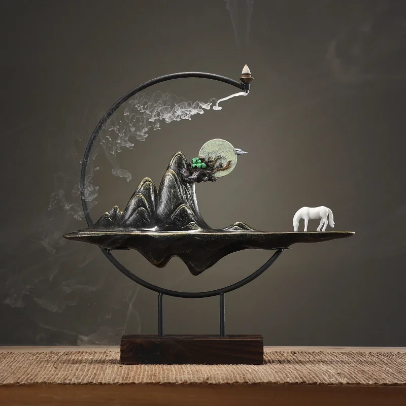 Burners Reflux Waterfall Incense Holder Smoke Creative Aromatherapy Incense Lotus Quemador De Incienso Decoration Home L