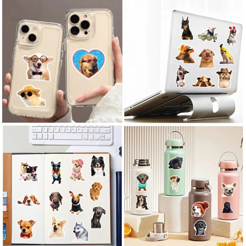 10/25/50pcs Lovely Dogs Stickers Animals Graffiti for For Phone Laptop Guitar Helmet Travel Luggage Skateboard Car DIY Toy