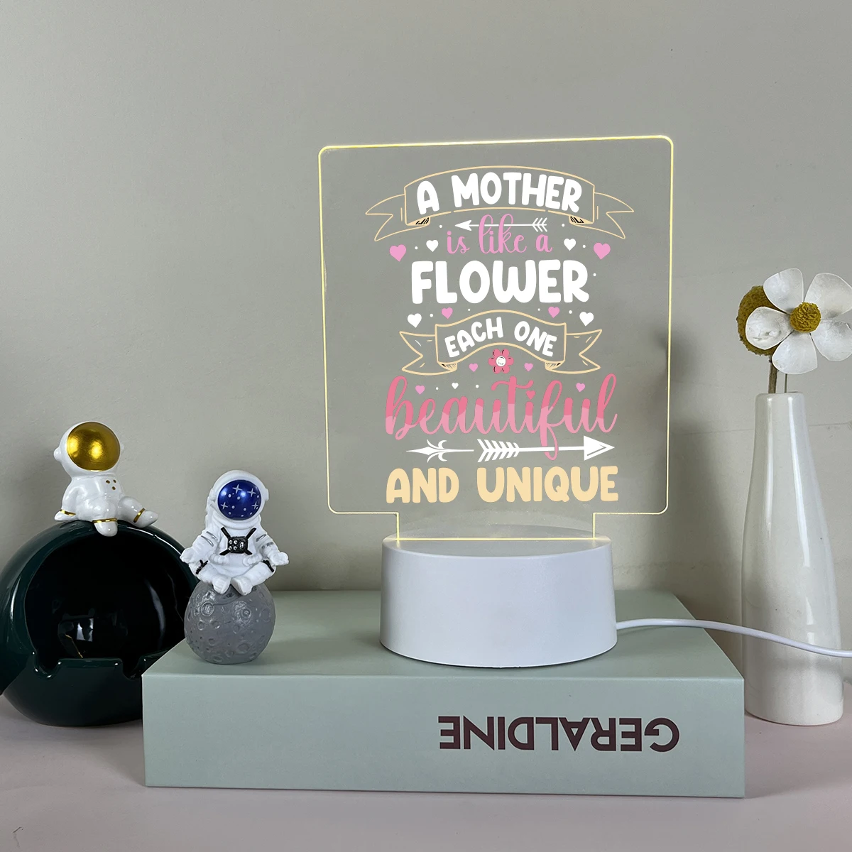 Writing Cute  Children Bedroom Decor 3D Lamp Mange Avatar Room Gift Children'S