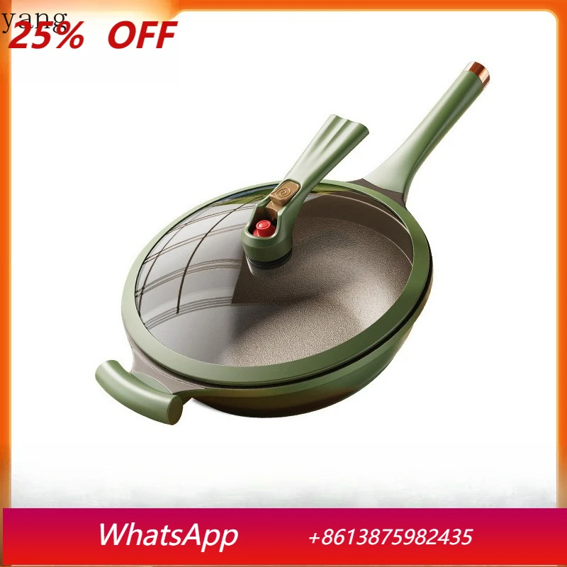 

LH non-stick pure titanium wok less oil fumes induction cooker general titanium alloy pan