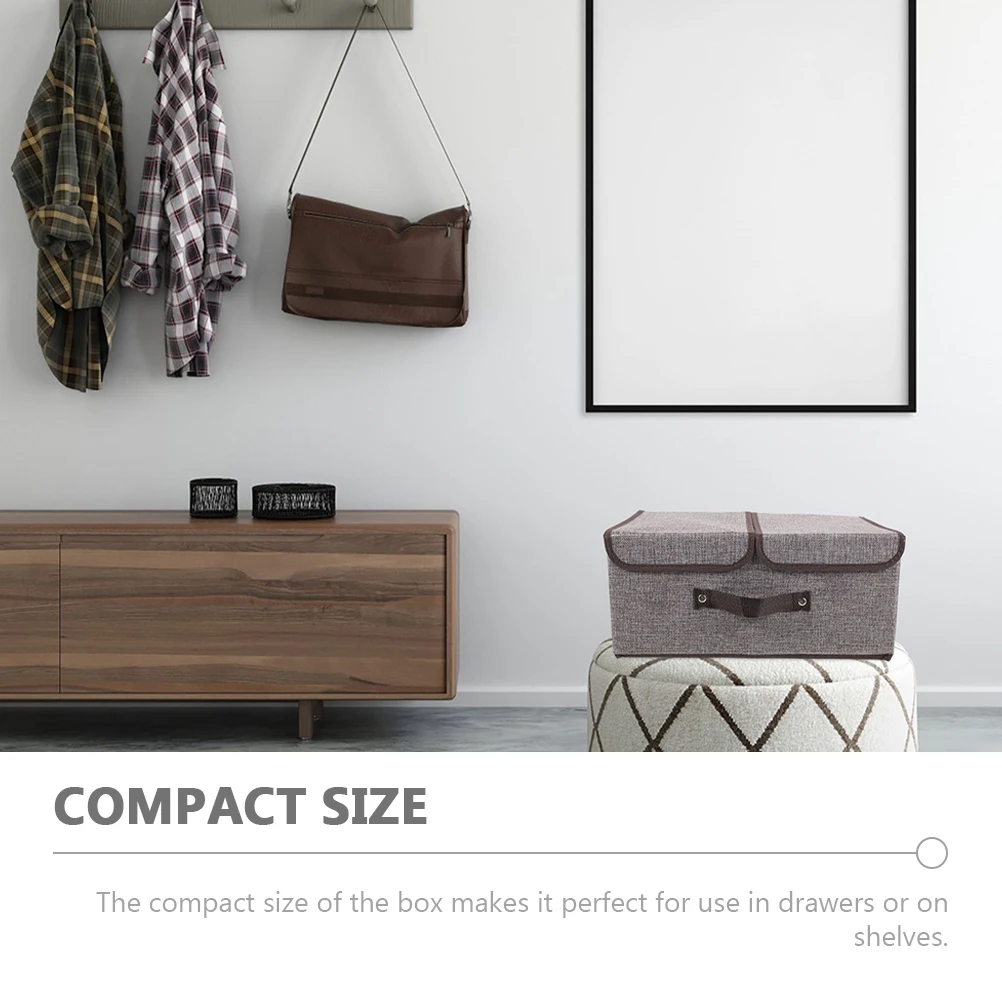 

Compact Foldable Clothes Storage Bin Closet Organizer Box Sweater Storage Container Undergarment Organizer Grey Small