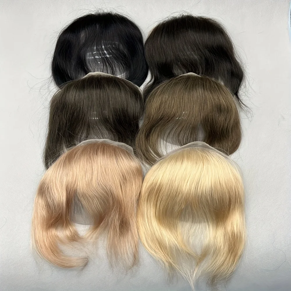 نظام استبدال خط الشعر الأمامي للشعر البشري عالي الكثافة للرجال، جزء علوي على شكل حرف V مع استبدال خط الشعر الطبيعي #4